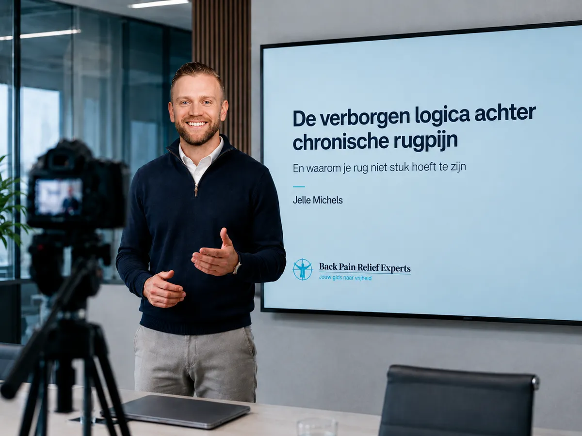 Jelle Michels neemt de online masterclass op